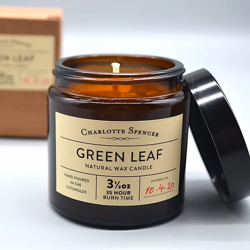 Charlotte Spencer Green Leaf 3.5 oz Natural Wax Candle